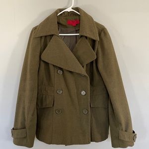 Olive Green Pea Coat by CoffeeShop Red NYC
